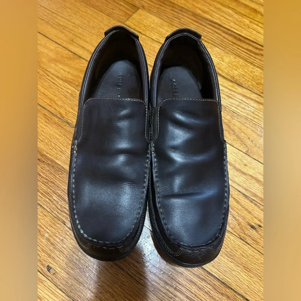 Cole Haan Men's Shoes Brown Tucker Venetian Leather Slip On Size 11.5 M